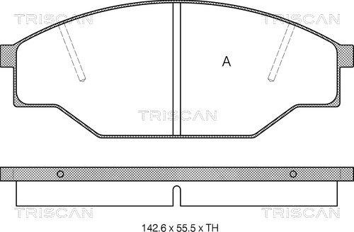 Triscan 8110 10005 - Тормозные колодки, дисковые, комплект autosila-amz.com