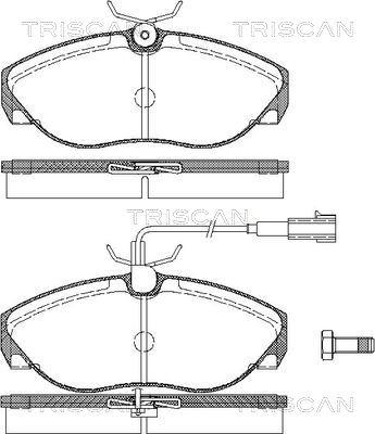 Triscan 8110 10020 - Тормозные колодки, дисковые, комплект autosila-amz.com