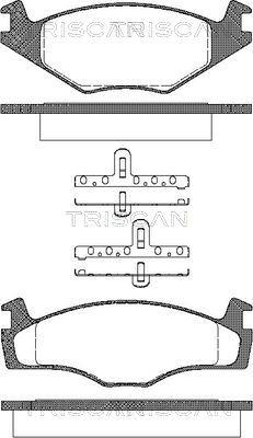 Triscan 8110 10105 - Тормозные колодки, дисковые, комплект autosila-amz.com