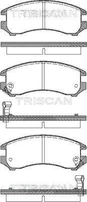 Triscan 8110 10887 - Тормозные колодки, дисковые, комплект autosila-amz.com