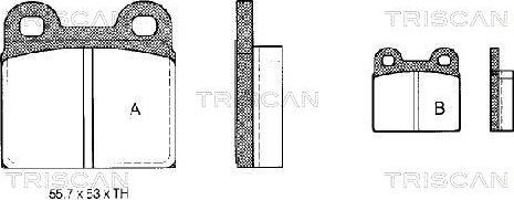 Triscan 8110 10202 - Тормозные колодки, дисковые, комплект autosila-amz.com