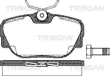 Triscan 8110 11922 - Тормозные колодки, дисковые, комплект autosila-amz.com