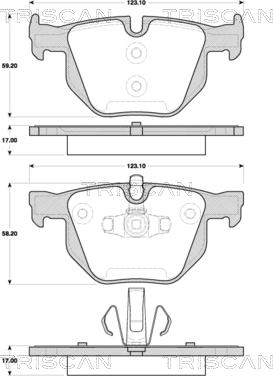 Triscan 8110 11030 - Тормозные колодки, дисковые, комплект autosila-amz.com