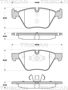 Triscan 8110 11029 - Тормозные колодки, дисковые, комплект autosila-amz.com