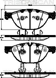 Triscan 8110 11025 - Тормозные колодки, дисковые, комплект autosila-amz.com