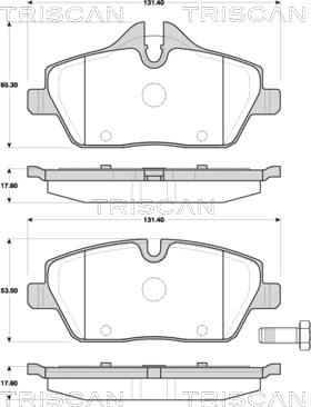 Triscan 8110 11028 - Тормозные колодки, дисковые, комплект autosila-amz.com