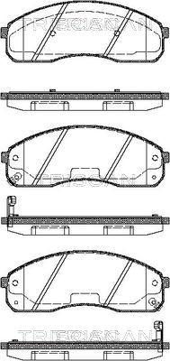 Triscan 8110 18009 - Тормозные колодки, дисковые, комплект autosila-amz.com