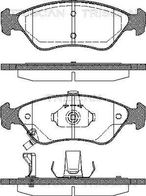 Triscan 8110 18002 - Тормозные колодки, дисковые, комплект autosila-amz.com