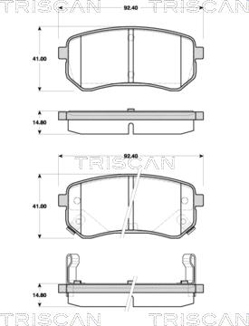 Triscan 8110 18018 - Тормозные колодки, дисковые, комплект autosila-amz.com