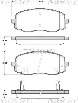 Triscan 8110 18017 - Тормозные колодки, дисковые, комплект autosila-amz.com