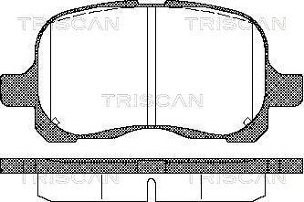 Triscan 8110 13020 - Тормозные колодки, дисковые, комплект autosila-amz.com