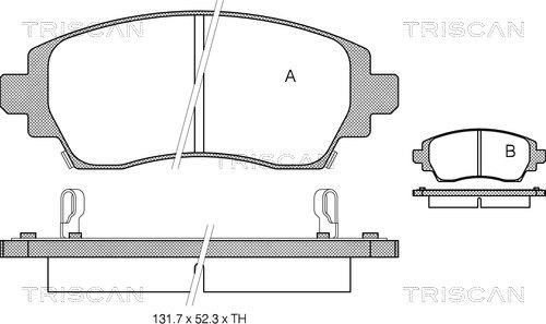 Triscan 8110 13021 - Тормозные колодки, дисковые, комплект autosila-amz.com