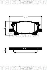 Triscan 8110 13075 - Тормозные колодки, дисковые, комплект autosila-amz.com