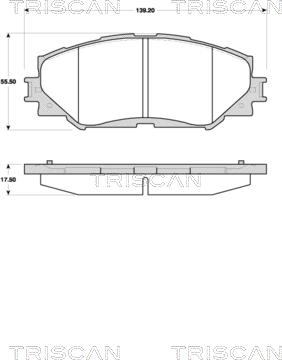 Triscan 8110 13070 - Тормозные колодки, дисковые, комплект autosila-amz.com