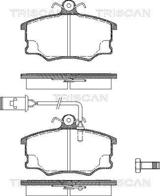 Triscan 8110 12956 - Тормозные колодки, дисковые, комплект autosila-amz.com