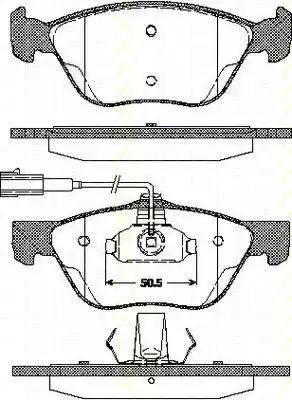 Triscan 8110 12005 - Тормозные колодки, дисковые, комплект autosila-amz.com