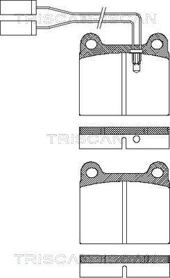 Triscan 8110 12740 - Тормозные колодки, дисковые, комплект autosila-amz.com