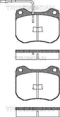 Triscan 8110 17008 - Тормозные колодки, дисковые, комплект autosila-amz.com