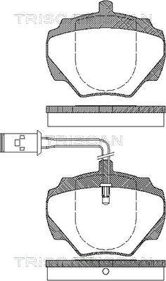 Triscan 8110 17007 - Тормозные колодки, дисковые, комплект autosila-amz.com