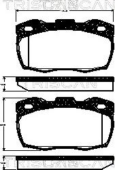 Triscan 8110 17021 - Тормозные колодки, дисковые, комплект autosila-amz.com