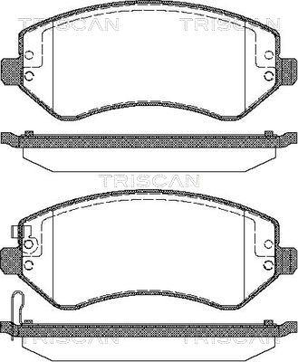 Triscan 1100-0986495117 - Тормозные колодки, дисковые, комплект autosila-amz.com