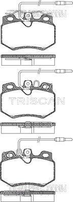 Triscan 8110 38002 - Тормозные колодки, дисковые, комплект autosila-amz.com