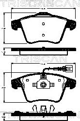 Triscan 8110 29055 - Тормозные колодки, дисковые, комплект autosila-amz.com