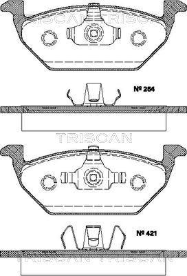 Triscan 8110 29019 - Тормозные колодки, дисковые, комплект autosila-amz.com