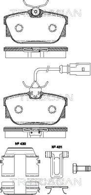 Triscan 8110 29029 - Тормозные колодки, дисковые, комплект autosila-amz.com