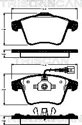 Triscan 8110 29167 - Тормозные колодки, дисковые, комплект autosila-amz.com