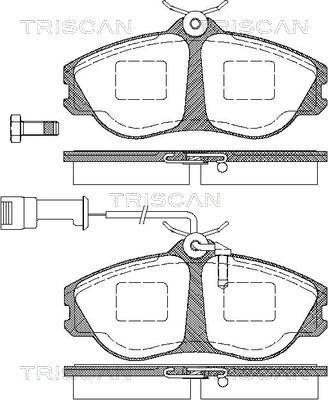 Triscan 8110 29890 - Тормозные колодки, дисковые, комплект autosila-amz.com