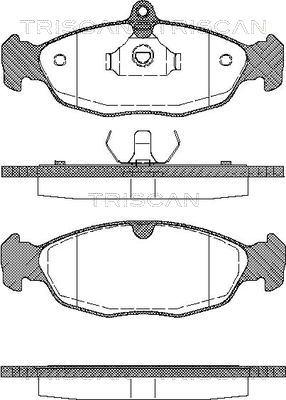 Triscan 8110 24957 - колодки дисковые торм. перед. Daew autosila-amz.com