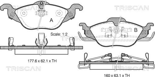 Triscan 8110 24007 - Тормозные колодки, дисковые, комплект autosila-amz.com