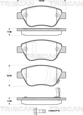 Triscan 8110 24029 - Тормозные колодки, дисковые, комплект autosila-amz.com