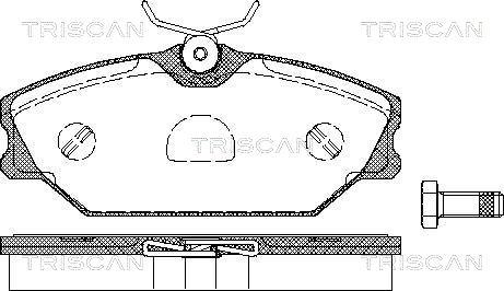 Triscan 8110 25011 - Тормозные колодки, дисковые, комплект autosila-amz.com