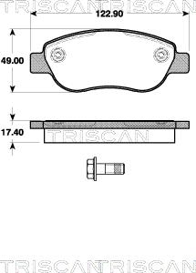 Triscan 8110 25022 - Тормозные колодки, дисковые, комплект autosila-amz.com