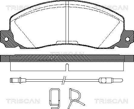 Triscan 8110 25846 - Тормозные колодки, дисковые, комплект autosila-amz.com