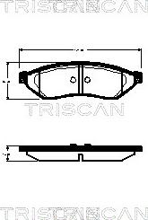 Triscan 8110 21009 - Тормозные колодки, дисковые, комплект autosila-amz.com