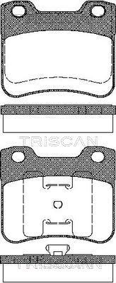 Triscan 8110 28005 - Тормозные колодки, дисковые, комплект autosila-amz.com