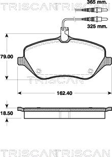 Triscan 8110 28037 - Тормозные колодки, дисковые, комплект autosila-amz.com