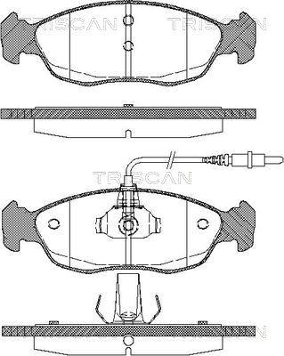 Triscan 8110 28161 - Тормозные колодки, дисковые, комплект autosila-amz.com