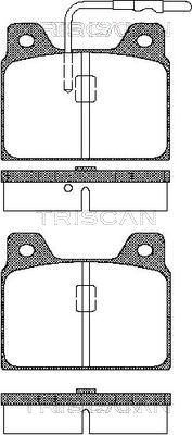 Triscan 8110 28723 - Тормозные колодки, дисковые, комплект autosila-amz.com