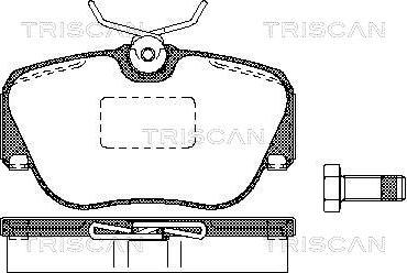Triscan 8110 23936 - Тормозные колодки, дисковые, комплект autosila-amz.com
