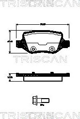 Triscan 8110 23045 - Тормозные колодки, дисковые, комплект autosila-amz.com