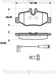 Triscan 8110 23043 - Тормозные колодки, дисковые, комплект autosila-amz.com