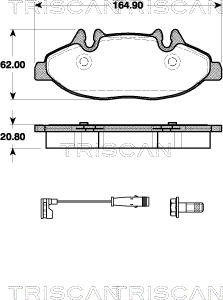 Triscan 8110 23042 - Тормозные колодки, дисковые, комплект autosila-amz.com