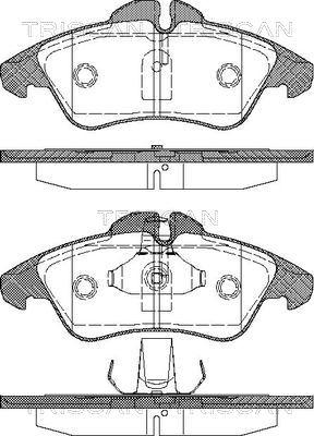 Triscan 8110 23008 - Тормозные колодки, дисковые, комплект autosila-amz.com