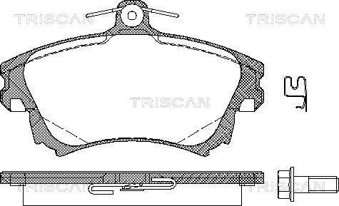 Triscan 8110 27005 - Тормозные колодки, дисковые, комплект autosila-amz.com