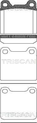 Triscan 8110 27007 - Тормозные колодки, дисковые, комплект autosila-amz.com
