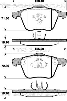 Sangsin Brake SP4363 - Тормозные колодки, дисковые, комплект autosila-amz.com